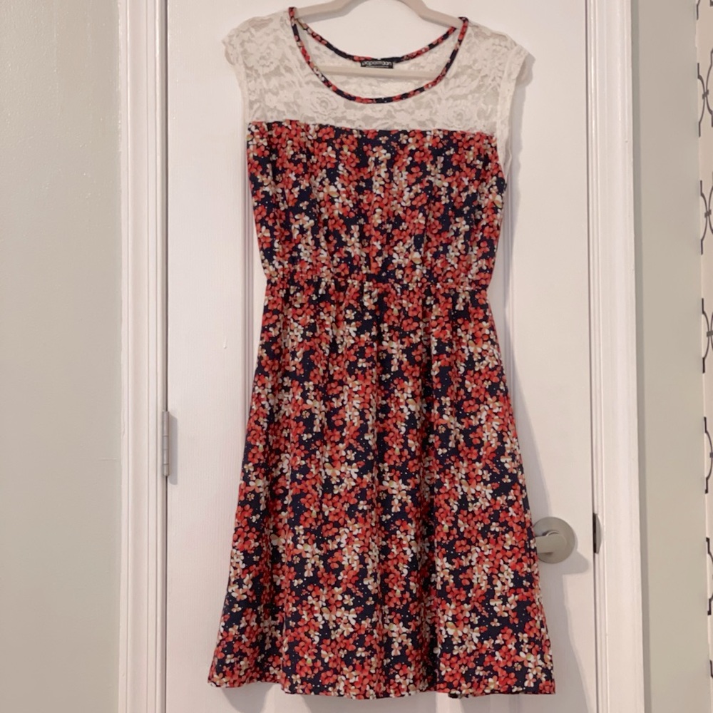 Papermoon Floral Dress with Lace